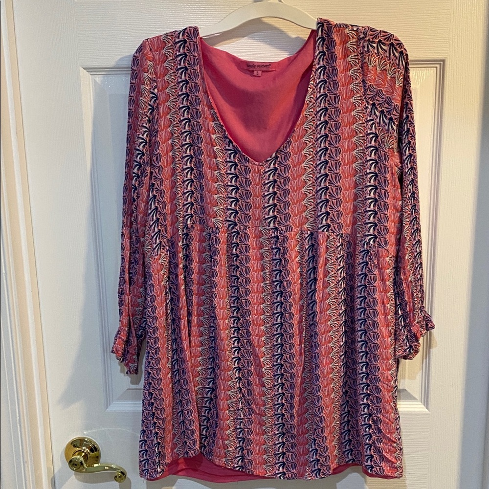 Simply southern large pink top